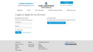 Login or Apply for an Account - The Grommet Wholesale