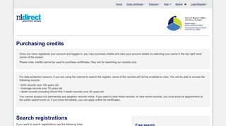 nidirect: Order certificates