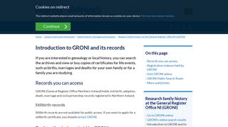Introduction to GRONI and its records | nidirect