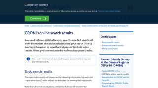GRONI's online search results | nidirect