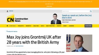 Max Joy joins Grontmij UK after 28 years with the British Army | News ...