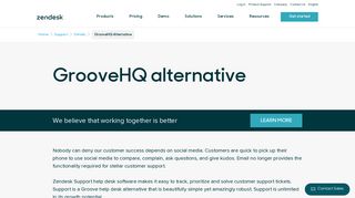 A GrooveHQ Alternative with Zendesk