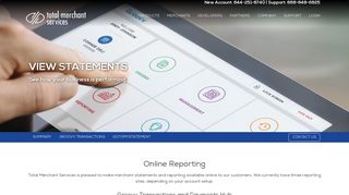 Merchant Statements and Online Reports | Total Merchant Services