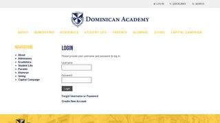 Login - Dominican Academy
