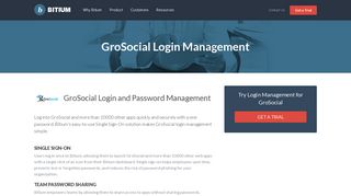 GroSocial Login Management - Team Password Manager - Bitium