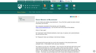 Check Grades in Blackboard - Grossmont College