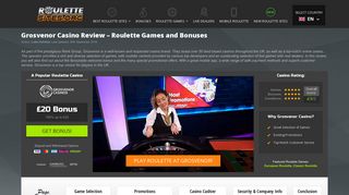 Grosvenor Casino Roulette Review – Games, Bonuses and More!