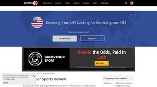 Grosvenor Sports Betting - Free Bet Bonus for the UK - Gambling.com