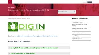 Frequently Asked Questions about DIG IN – Group Support