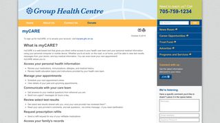 myCARE - News Article - Group Health Centre - Group Health Centre