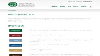Employee Login - Employer Solutions Group