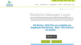 Worksite Manager Login - Group Management Services
