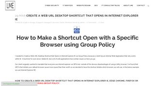 How to make a shortcut open with a specific browser using Group Policy