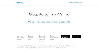 Venmo Group Accounts