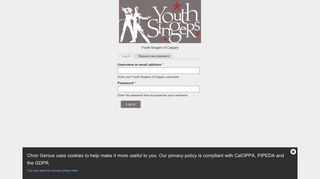 User account | Youth Singers of Calgary