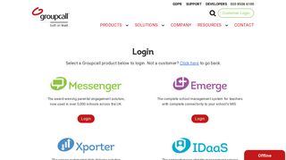 Product Login | Groupcall
