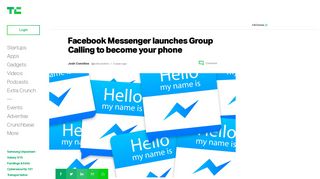 Facebook Messenger launches Group Calling to become your phone ...