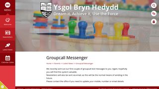 Groupcall Messenger | Ysgol Bryn Hedydd