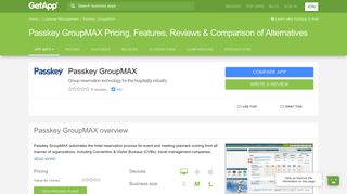 Passkey GroupMAX Pricing, Features, Reviews & Comparison of ...