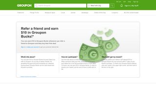 Refer a friend - Groupon