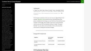 Groupon UK: Customer Service Contact Number, Helpline: 0843 837 ...