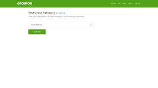 Forgot Password? - Groupon