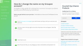 How do I change the name on my Groupon account? | How-To Guide ...
