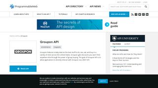 Groupon API | ProgrammableWeb
