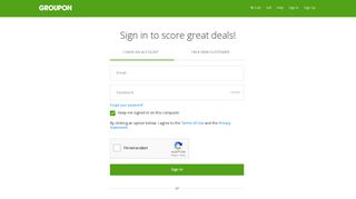 Sign In - Groupon