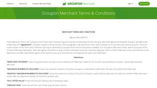 Groupon Merchant Terms & Conditions - GrouponMerchant
