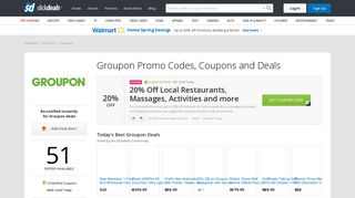Groupon Coupons, Promo Codes and Discounts | Slickdeals.net