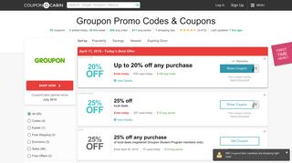25% off Groupon Promo Codes & Coupons - February 2019