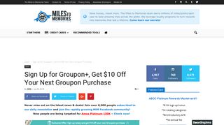 Sign Up for Groupon+, Get $10 Off Your Next Groupon Purchase ...