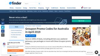 Groupon Promo Codes: Up to 70% off February 2019 | finder.com.au