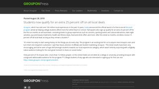 Back to School: Groupon's Free Student Discount Program Helps ...