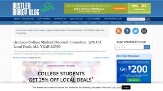 Groupon College Student Discount Promotion: 25% Off Local Deals ...
