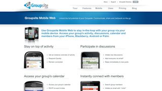 Groupsite Mobile Web
