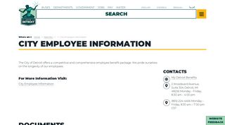 City Employee Information | City of Detroit