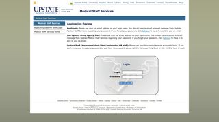 Login:Application Review:SUNY Upstate Medical University