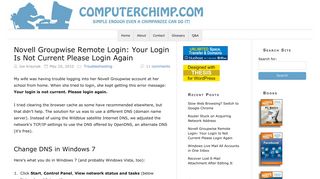 Novell Groupwise Remote Login: Your Login Is Not Current Please ...