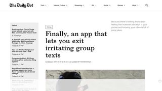 Finally, an app that lets you exit irritating group texts | The Daily Dot