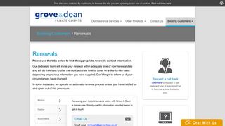 Grove & Dean Private Clients - Renewals