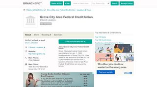 Grove City Area FCU - 2 Locations, Hours, Phone Numbers …