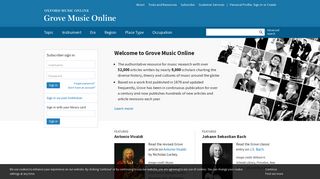 Grove Music - Oxford Music Online