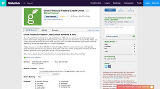 Grow Financial Federal Credit Union Reviews: 27 User Ratings