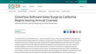 GrowFlow Software Sales Surge as California Begins Issuing Annual ...