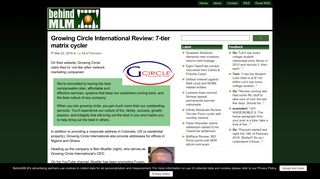Growing Circle International Review: 7-tier matrix cycler - BehindMLM