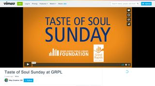 Taste of Soul Sunday at GRPL on Vimeo