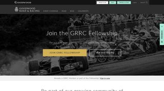 Join the GRRC Fellowship | Goodwood Road Racing Club