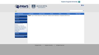 Employee Self Services - PAWS - Augusta University